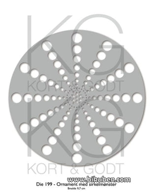 Kort & Godt - Dies - Ornament med Sirkelmønster