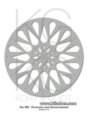 Kort & Godt - Dies - Ornament med Diamantmønster