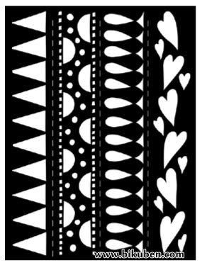 Dylusions - Large Stencils - Heart Border