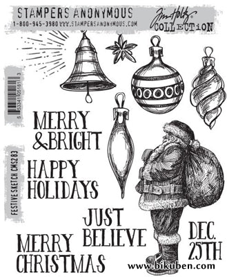 Tim Holtz Collection - Festive Sketch - Stamps