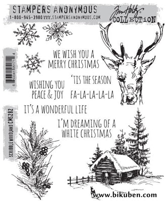 Tim Holtz Collection - Scribble Woodland - Stamps