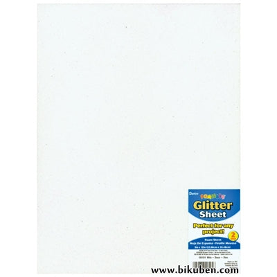 Darice - Glitter Foam Sheet - White