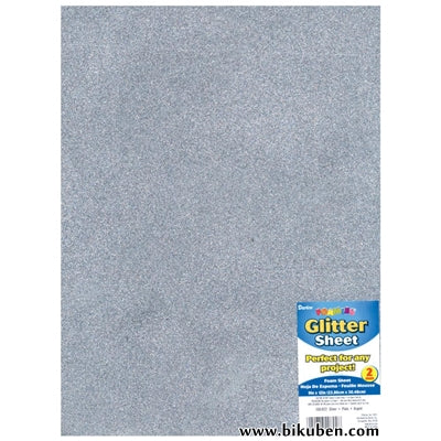 Darice - Glitter Foam Sheet - Silver