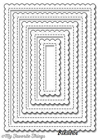 Die-namics: Stitched mini scallop rectangle STAX