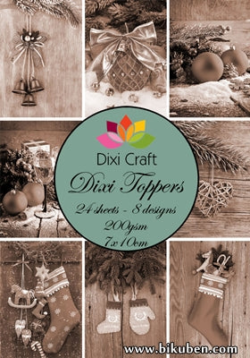 Dixi Craft - Toppers - Christmas - Sepia (7cmx10cm) 