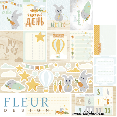 Fleur Design - In Clouds - Cards for Boys 12x12"
