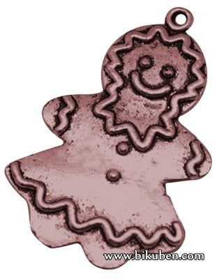 Charms - Red Copper - Christmas Gingerbread Charm