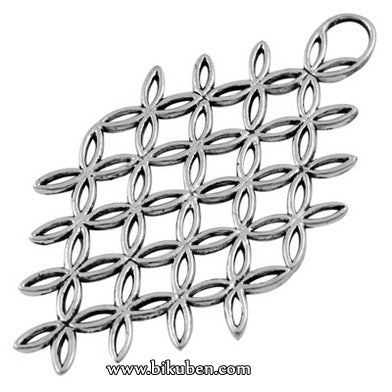 Charms - Antique Silver - Rhombus