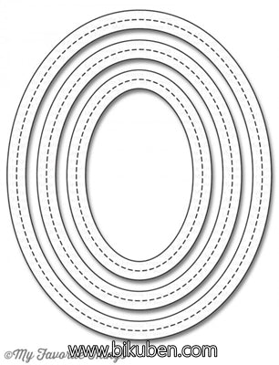 Die-namics - STAX - Single Stitch Line Oval Frame - Dies