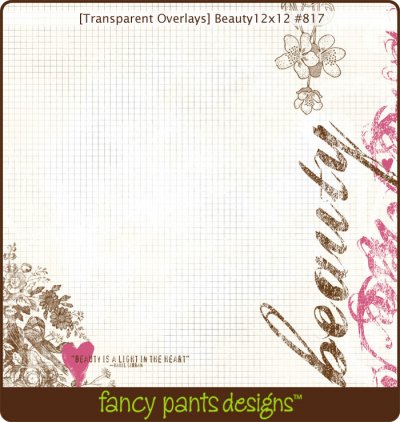 Fancy Pants - Beauty - Transparencies   12 x 12"