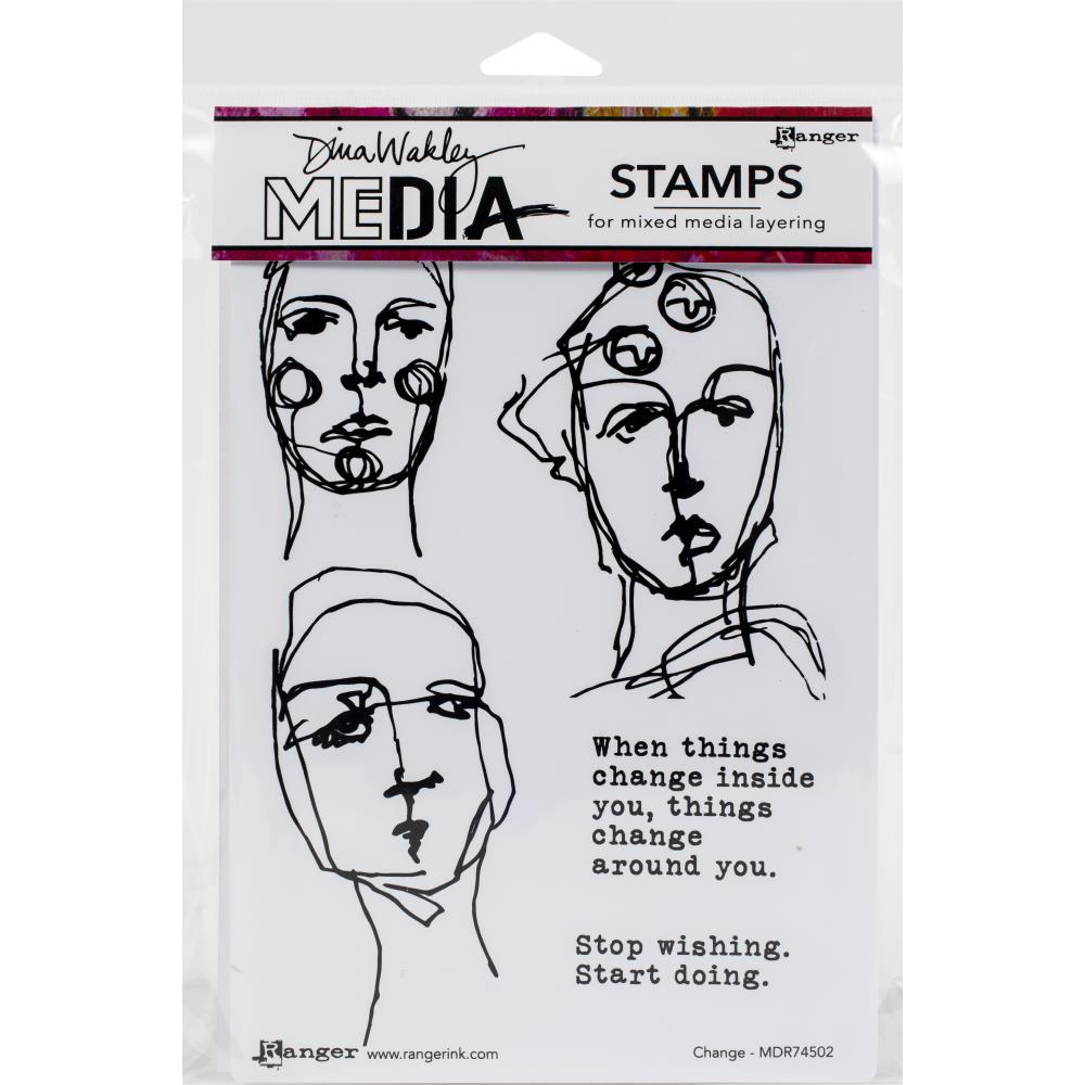 Dina Wakley Media - Stamps - Change