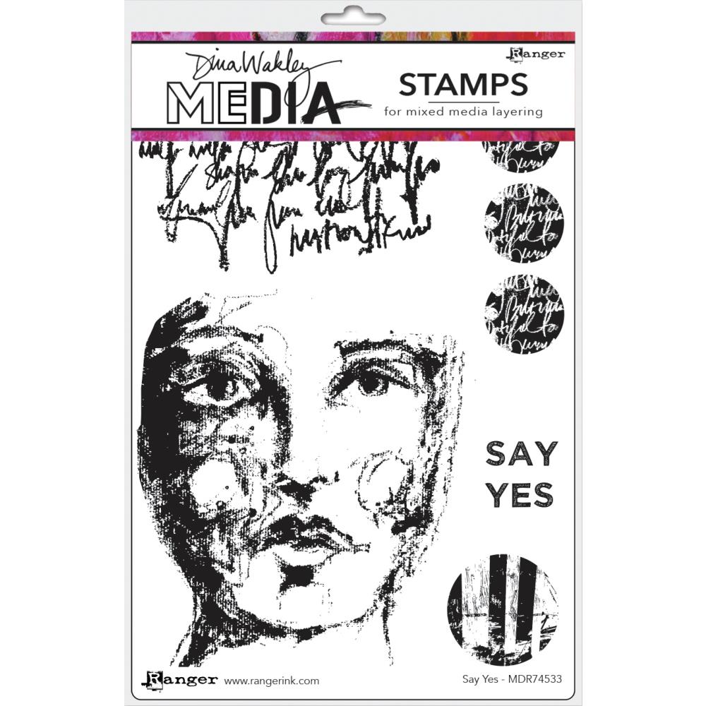Dina Wakley Media - Stamps - Say Yes
