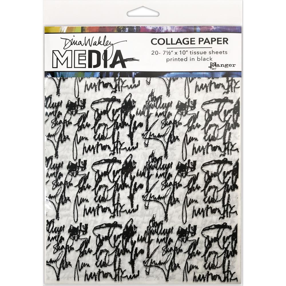 Dina Wakley Media - Collage Paper - Just Words