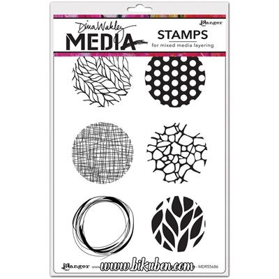 Ranger - Dina Wakley - Media Stamps - Circle Patterns  
