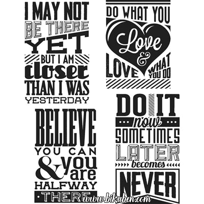 Tim Holtz Collection - Cling Stamps - Motivation 3   