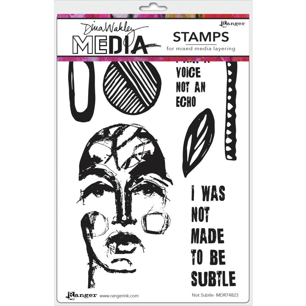 Dina Wakley Media - Stamps - Not Subtle