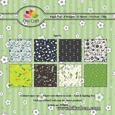 Dixi Craft - Paper Pad - Sports Background 6x6"