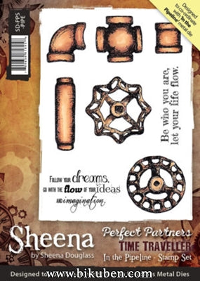 Sheena Douglas Design - Time Traveler - Pipe Cling Stamp