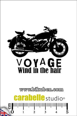 Carabelle - Cling Stamps - Traveling by Motorcycle
