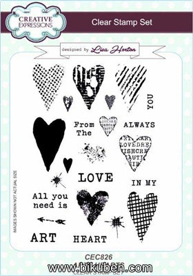 Creative Expressions - Clear Stamp - Arty Heart