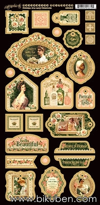 Graphic45 - Portrait of a Lady - Decorative Chipboard