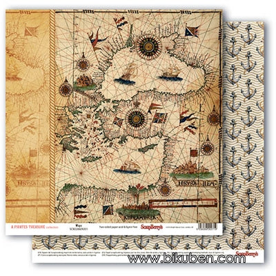 Scrapberry's - The Pirate's Treasure - Maps 12x12"