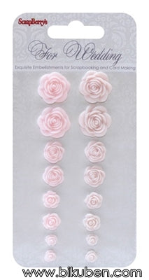 Scrapberry's - Set of Resin Roses - For Wedding 