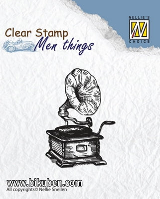 Nellie Snellen  - Clearstamp - Men Things - Grammofon