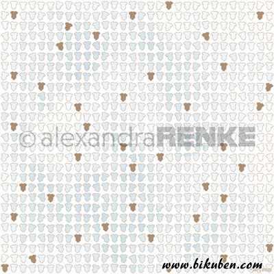 Alexandra Renke - Babyclothes - Blue & Gold 12x12"