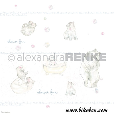 Alexandra Renke - Hippos 12x12"