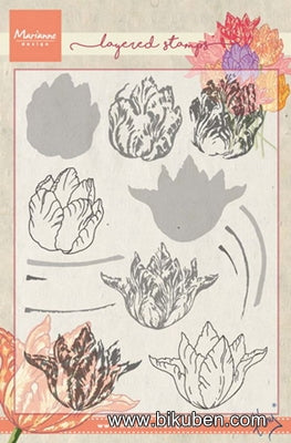 Marianne Designs - Clear Stamp - Tiny's Tulip Layered Stamp set