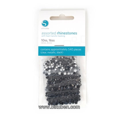 Silhouette - Rhinestones - Assorted (Clear, Metallic, Black) 