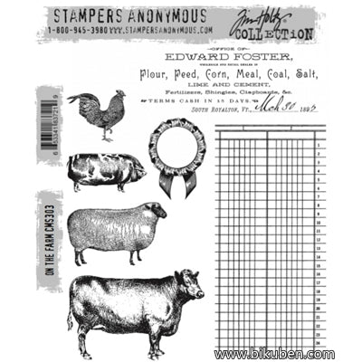 Tim Holtz Collection - Cling Stamps - On the Farm
