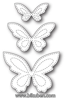 Poppystamps - Dies - Stitiched Butterfly Trio