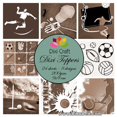 Dixi Craft - Toppers - Sports - Sepia (9cm x 9cm) 