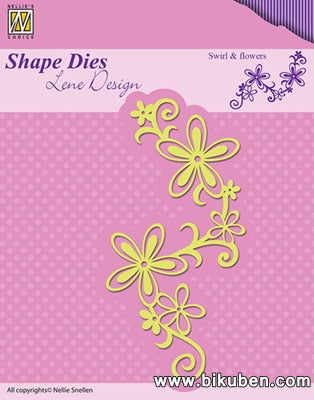 Nellie Snellen  - Lene Design Dies - Swirl and Flowers
