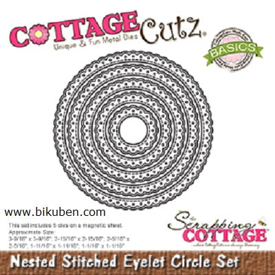 CottageCutz - Nested Stitched Eyelet Circle 