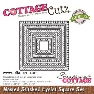 CottageCutz - Nested Stitched Eyelet Square