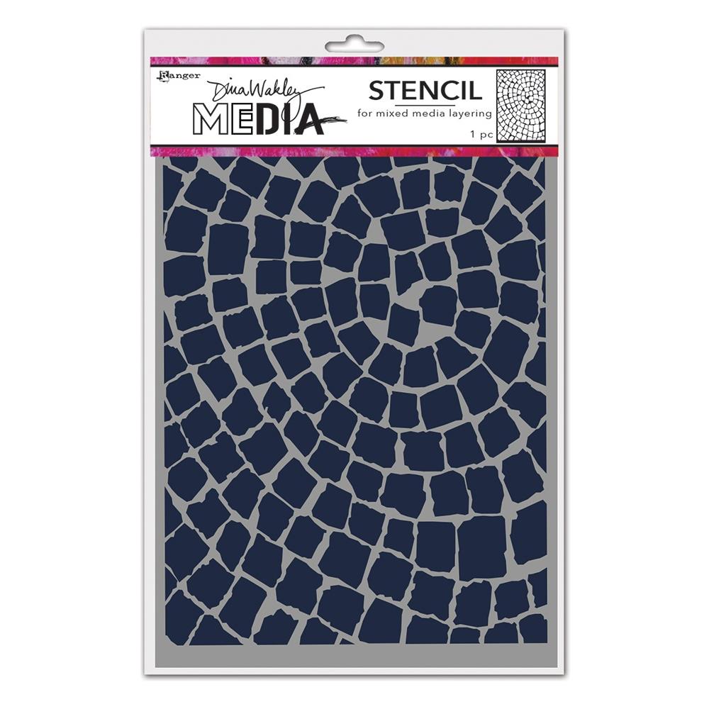 Dina Wakley Media - Stencil - Mosaic Cirle
