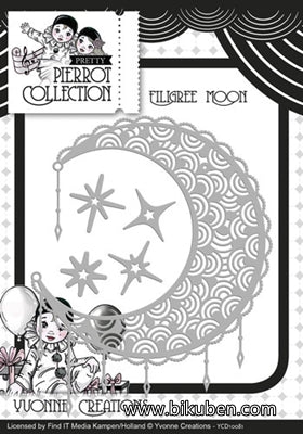 Yvonne Creations - Pierrot Collection - Filigree Moon Dies