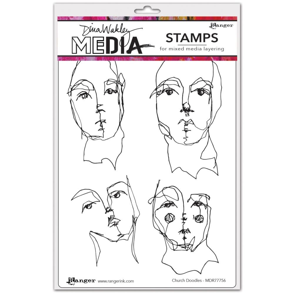 Dina Wakley Media - Stamps - Church Doodles