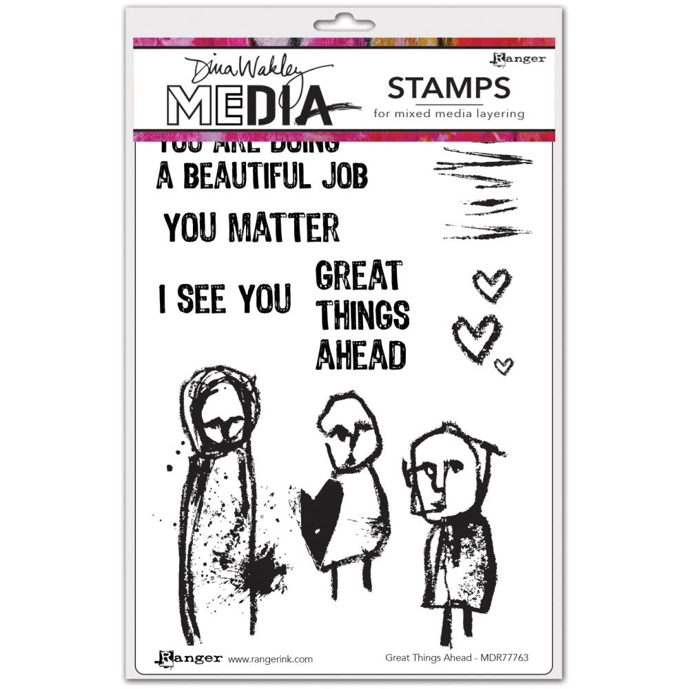 Dina Wakley Media - Stamps - Great Things Ahead