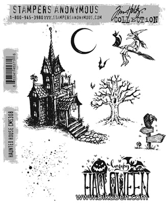 Tim Holtz Collection - Cling Stamps - Haunted House