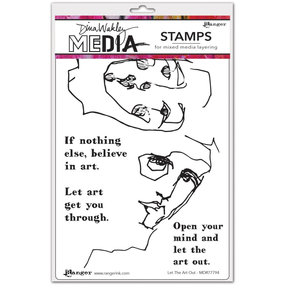 Dina Wakley Media - Stamps - Let the art out