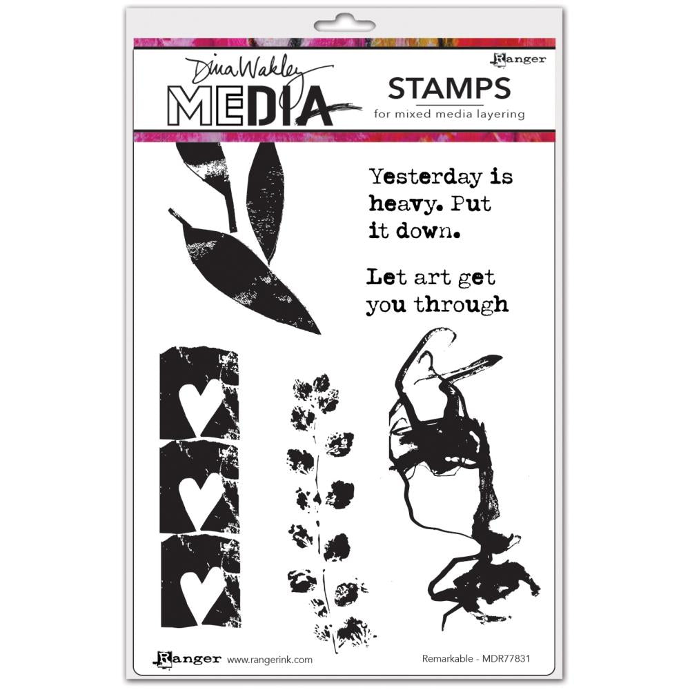 Dina Wakley Media - Stamps - Remarkable