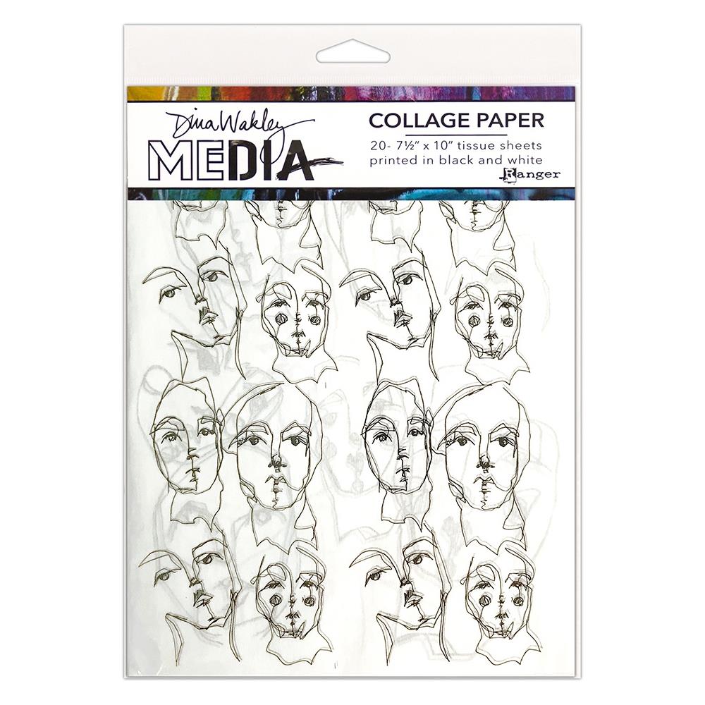 Dina Wakley Media - Collage Paper - Church Doodles