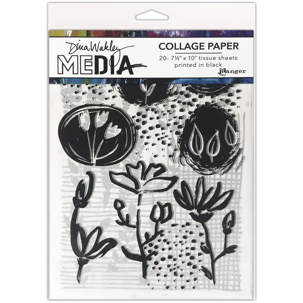 Dina Wakley Media - Collage Paper - Things that grow