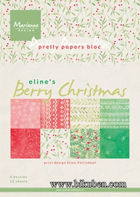 Marianne Design - Paper Pad A5 - Berry Christmas 