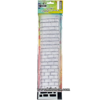 Dylusions - Stamp & Stencil Set - Borders Brickwork 12"