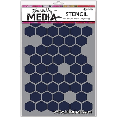Dina Wakley Media - Stencils  - Honeycomb